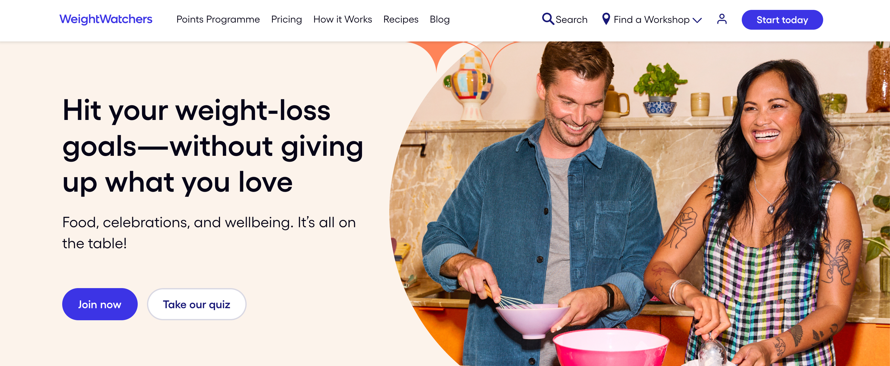 Weight Watchers landing - Noom vs Weight Watchers